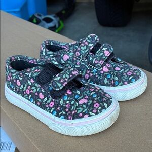 Wonder Nation Black Floral Kids Sneakers